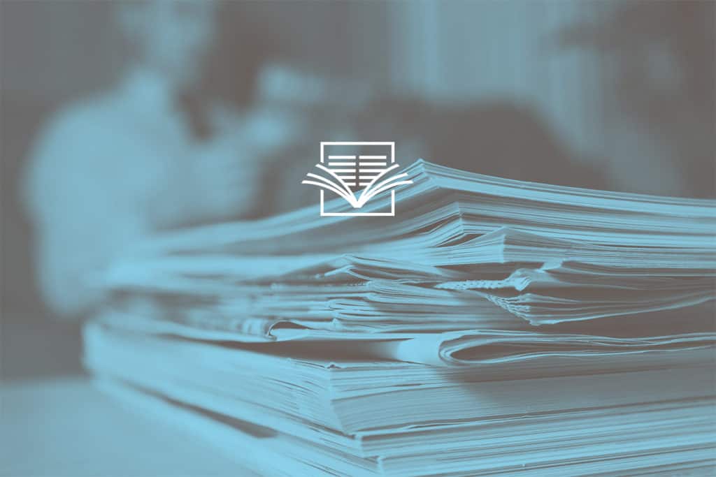 Bright Ideas What We're Reading Banner with icon of open book pages