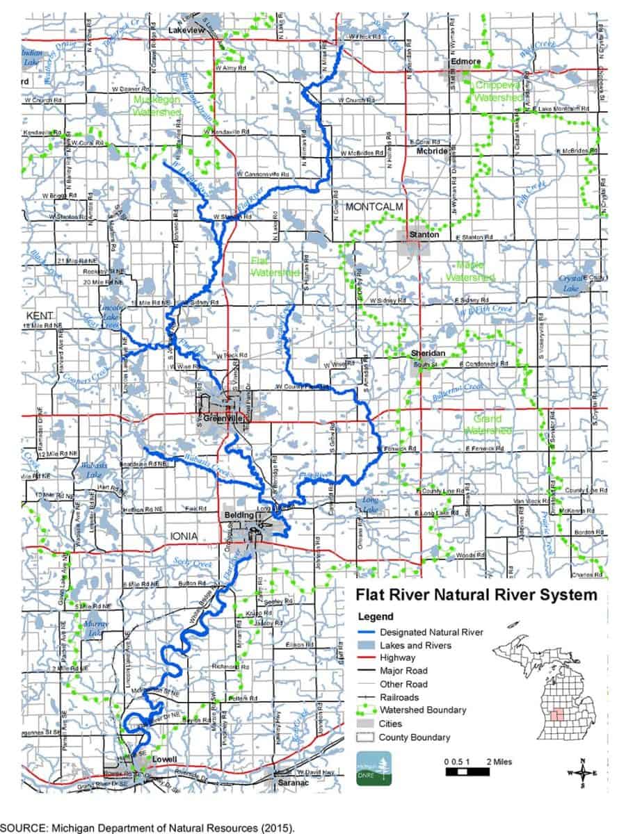 Map of the Flat River - PSC